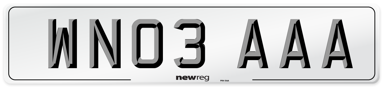 WN03 AAA Number Plate from New Reg